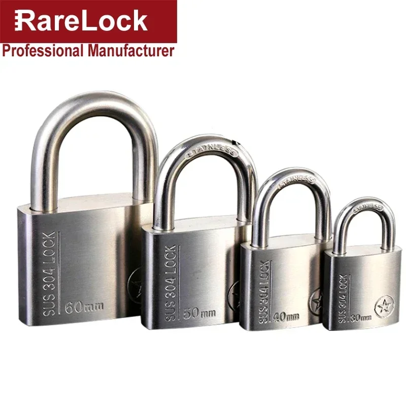 304 Stainless Padlock Keys 30-40mm for School Locker Outdoor Gate Drawer Door Boat Bike Motorcycle Cabinet Rarelock MS389 G