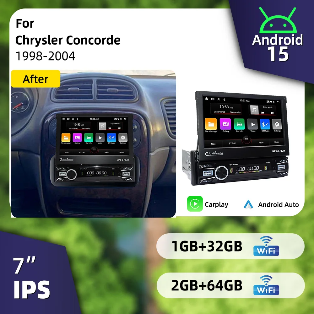 1Din Telescopic Car Stereo 7