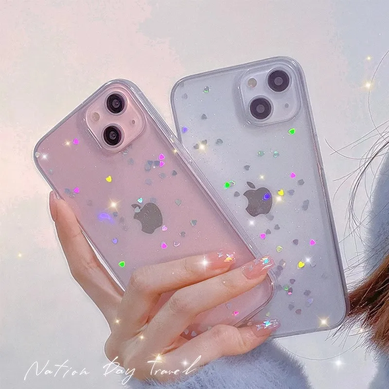Love Glitter es adecuado para la funda del teléfono móvil Huawei p70 p60 anticaída nova13/12 versátil mate70/60/50pro