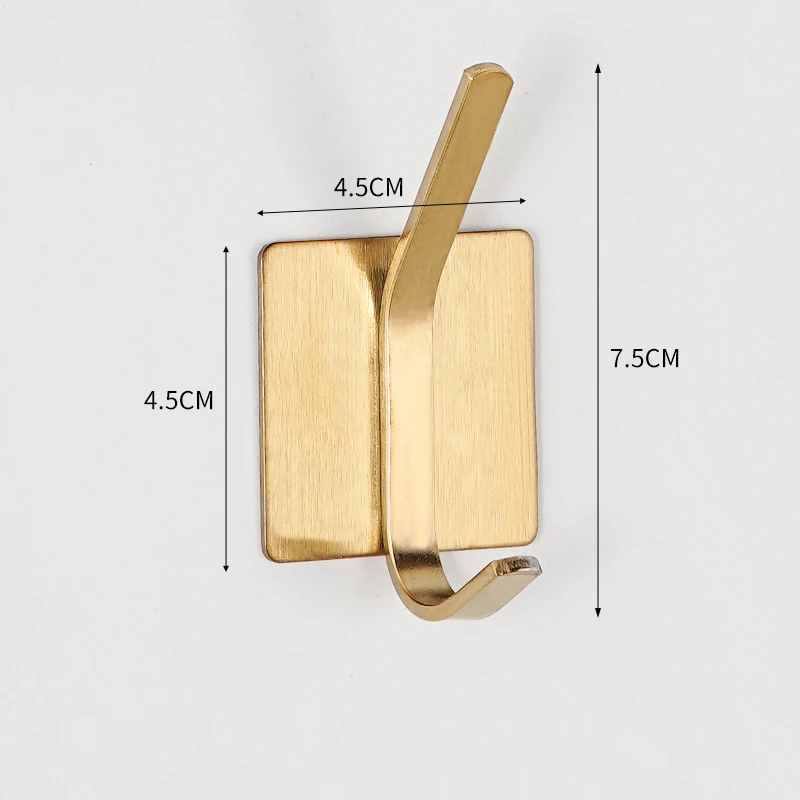 Stainless Steel Wall Hooks Self Adhesive Sticker Door Hook Shower Towel Holder Clothes Robe Rack Toilet Accessories