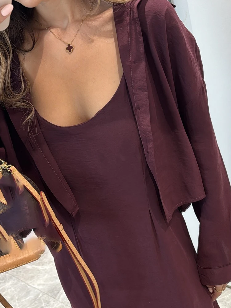 

Ladies Elegant Commuting Outfits Casual Long Sleeve Blazer&Maxi Dress Sets Fashion Solid Color Loose A-line Dress Two Piece Sets