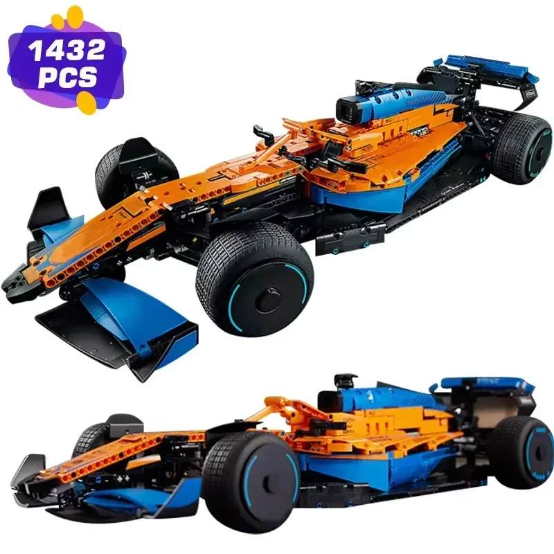 Technical 1432PCS F1 Compatible 42141 Vehicles MOC Model Race Car Adultes Set Building Block Performance SuperCar Brick Toy Gift