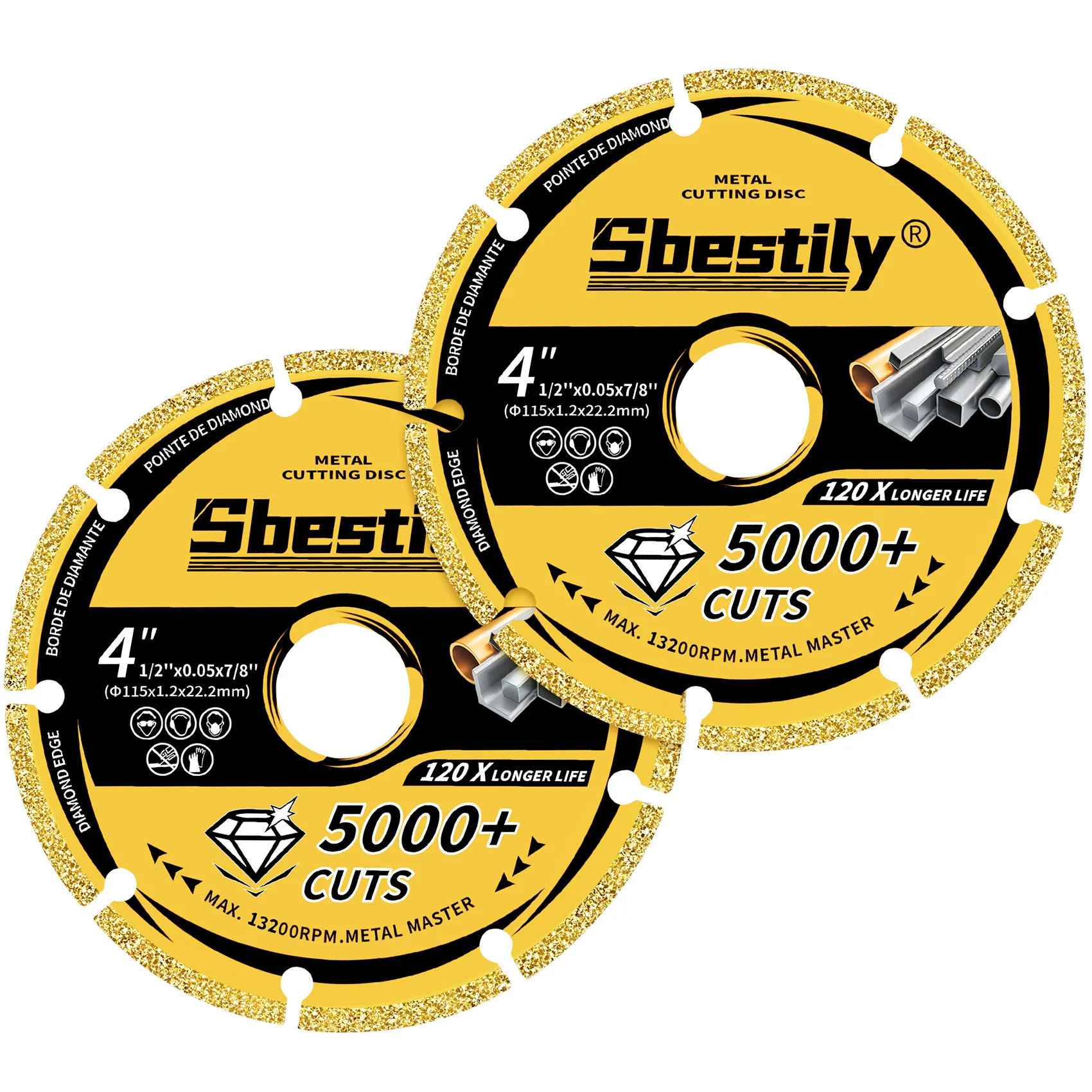 75mm/115mm Diamant schneid scheibe gelötete Sägeblatt Winkels chl eifer Schleif scheibe Rotations scheibe für Metall bewehrung Holz Inox Schneiden – Detail 8