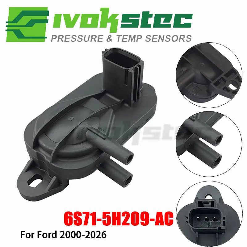 DPF Exhaust Differential Pressure Sensor For Ford Focus Kuga C-Max Galaxy Mk2  S-Max 2.0 TDCi Mondeo 2.0 16V 00-26 6S715H209AC