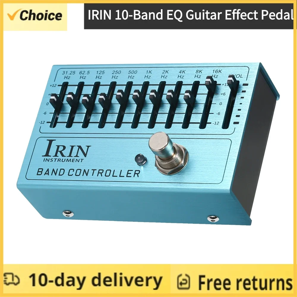 IRIN Guitar Pedal Effector 10-Band EQ Guitar Effect Pedal Mini Guitar Equalizer True Bypass Electric Guitar Bass Accessories