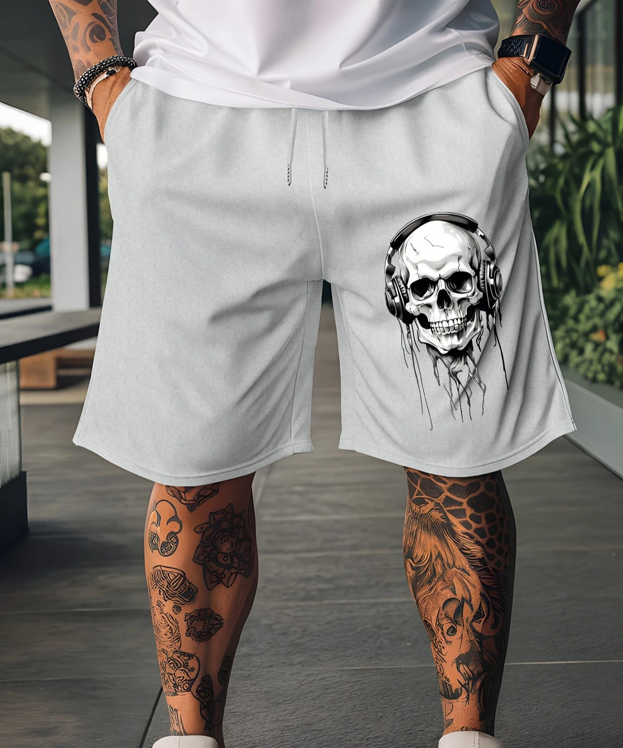 

Men's Casual Shorts with Drawstring Waistband Design, Perfect for Summer Beach Vacations, Featuring A Popular 2026 Design