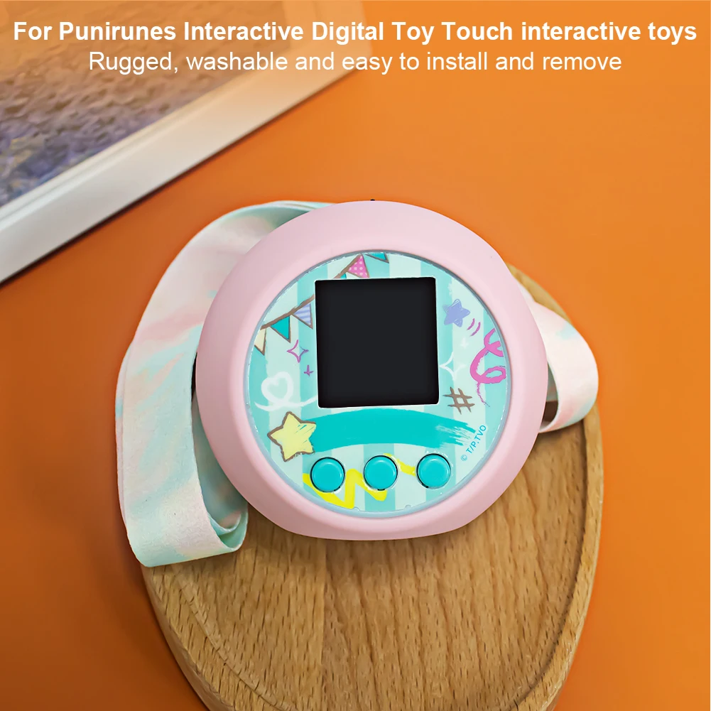 حافظة غطاء سيليكون مع غطاء حماية بحبل غطاء حماية من السيليكون غطاء جلدي ناعم لجهاز Punirunes Digital التفاعلي