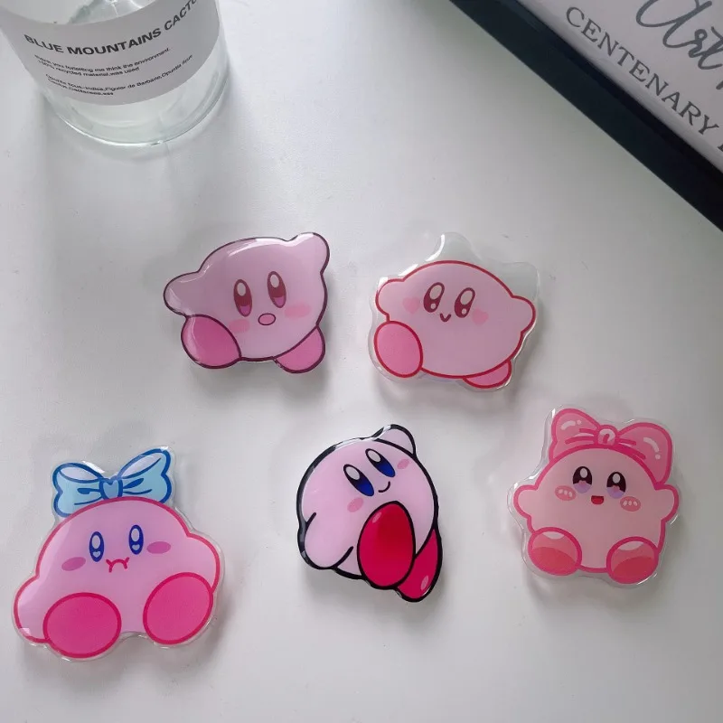 Kirby ที่ยึดโทรศัพท์มือถือพับได้, รองรับกระเป๋าเบ้าปลั๊กที่ใส่ที่สวมนิ้วเพื่มฐานการ์ตูนอะนิเมะคลิปมือถืออุปกรณ์เสริม