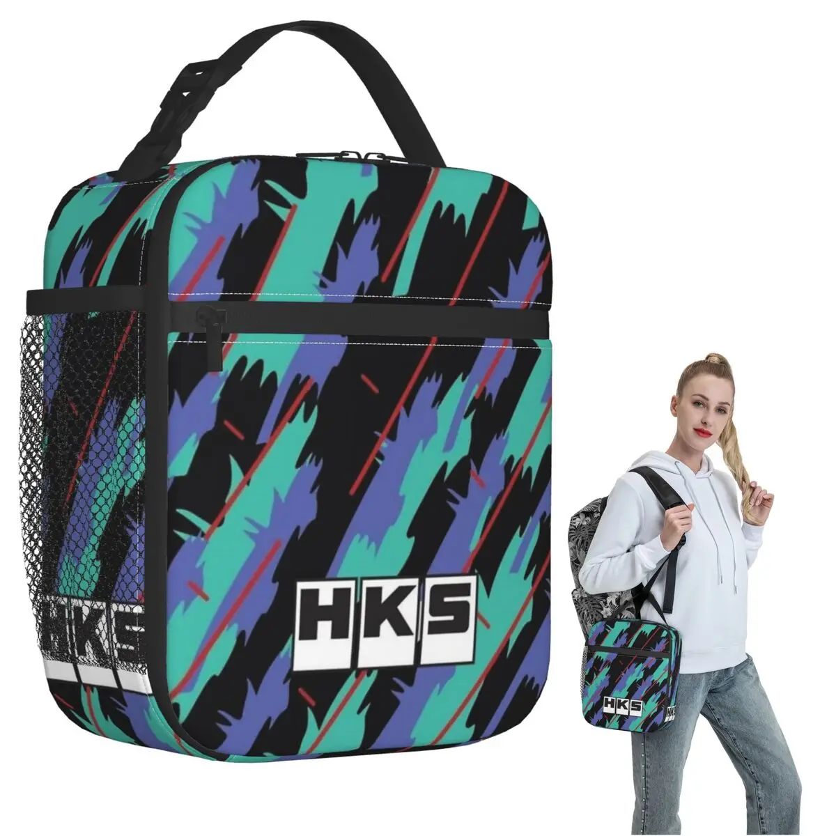 

HKS Insulated Lunch Bag for Women Kids Portable Food Boxes Thermal Lunch Box Tote