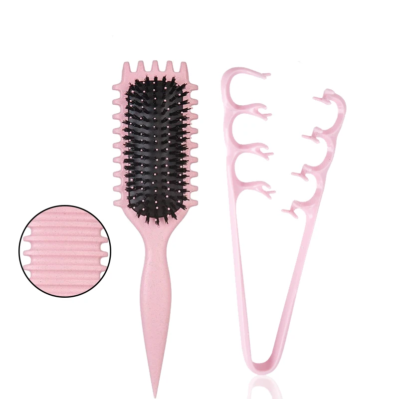 Pluizige Haarkam voor Mannen Volumizing Grove Kam Antistatische Curling Styling voor Alle Haartypes Creëren Textuur Kapsels