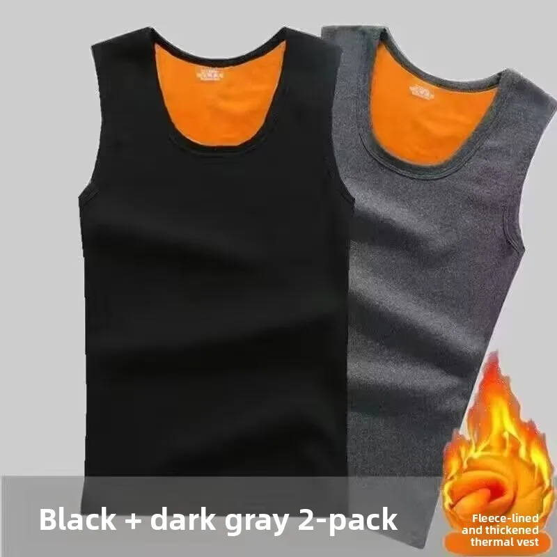 Women's Fleece Lined Thickened Warm Vest Winter Sports Top Bottoming Shirt Cold Proof Underwear Commute Style Regular Length