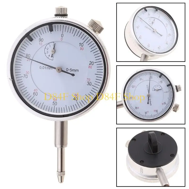 D84F 0-5mm/0.01mm Gauge Meter with Lug Back Precise Micrometer Tool