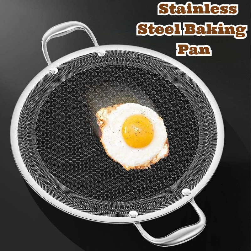 

304 Stainless Steel Universal Grill Pan Gas Ceramic Induction Cookers Outdoor Camping Home BBQ Food Safe Cook Hot-selling Item