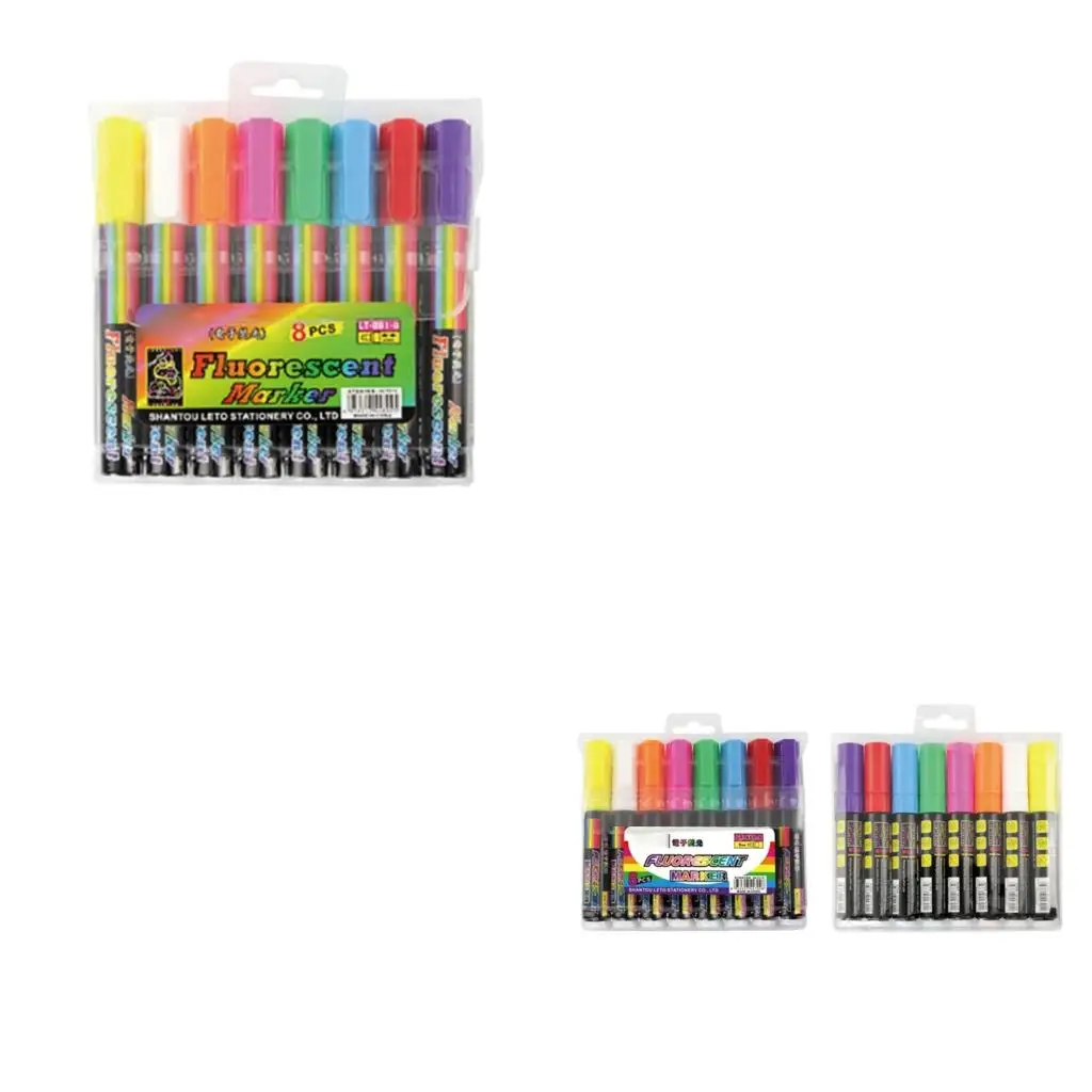

8Pcs Erasable Liquid Chalk Pen 4.5mm Or 8mm Fluorescent Highlighters Marker For Electronic Whiteboard Acrylic LED Board
