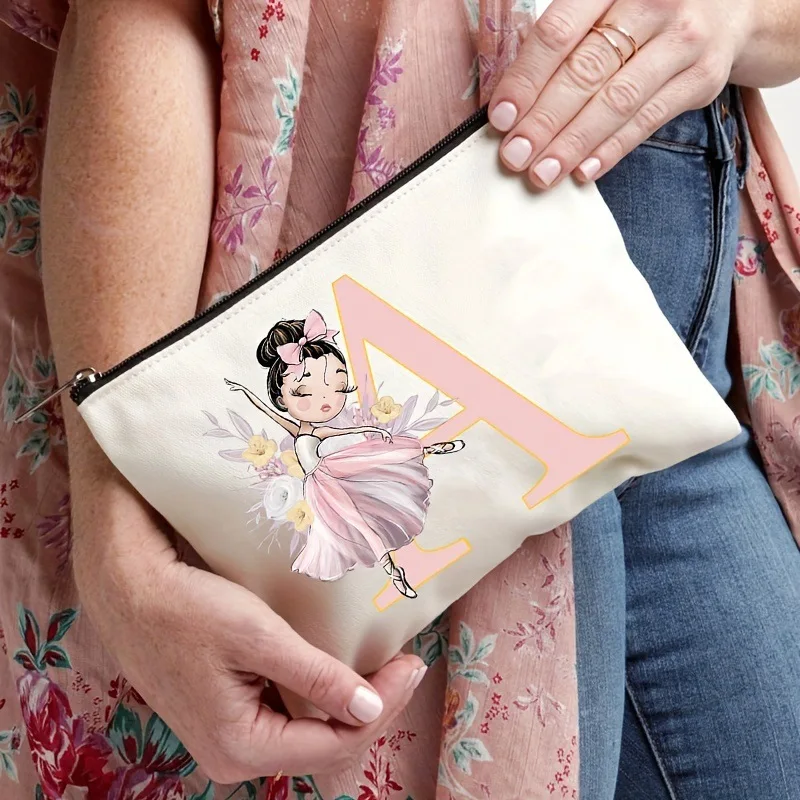 Storage Bags, Coin Purses, Ballet Dancer 26-letter Style Toiletries, Makeup Bag, Travel Bags  Makeup Pouch