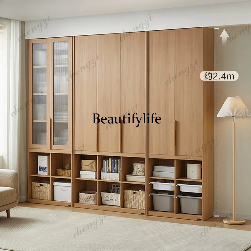 A73 modular combination bookcase living room study whole wall integrated bookcase with glass door
