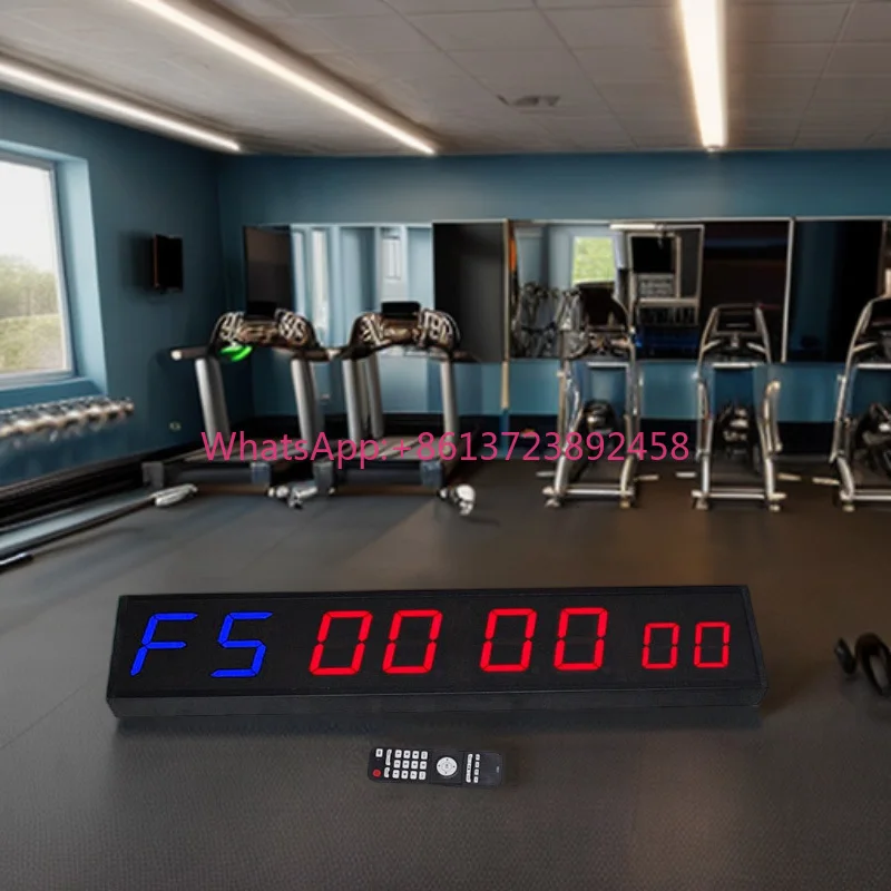 CHEETIE CP50F Large Digital LED 8-Digit 4-Inch Chronograph Electronic Crossfit Gym Workout Wall Timer Clock