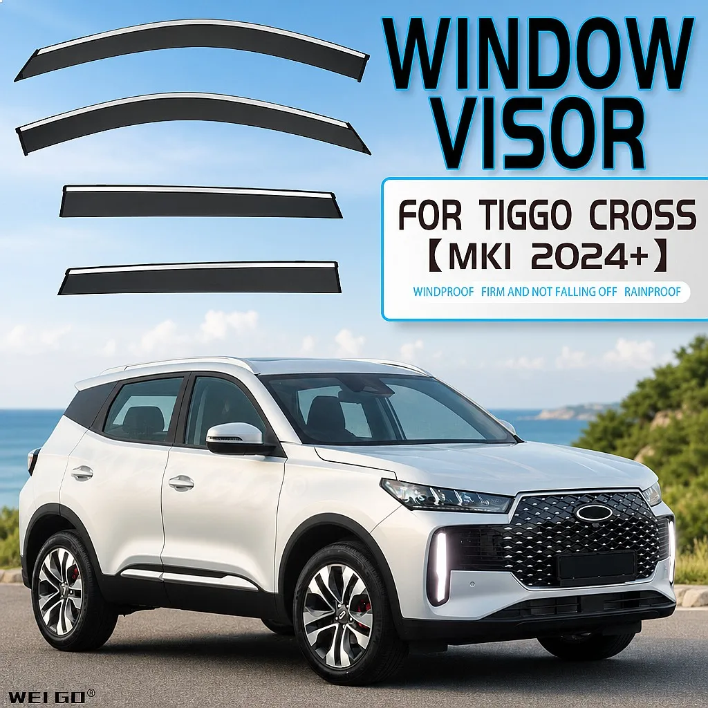 

For Chery Tiggo Cross 2024+ Car Window Visor Rain Sun Shade Side Window Awning Auto Accessories