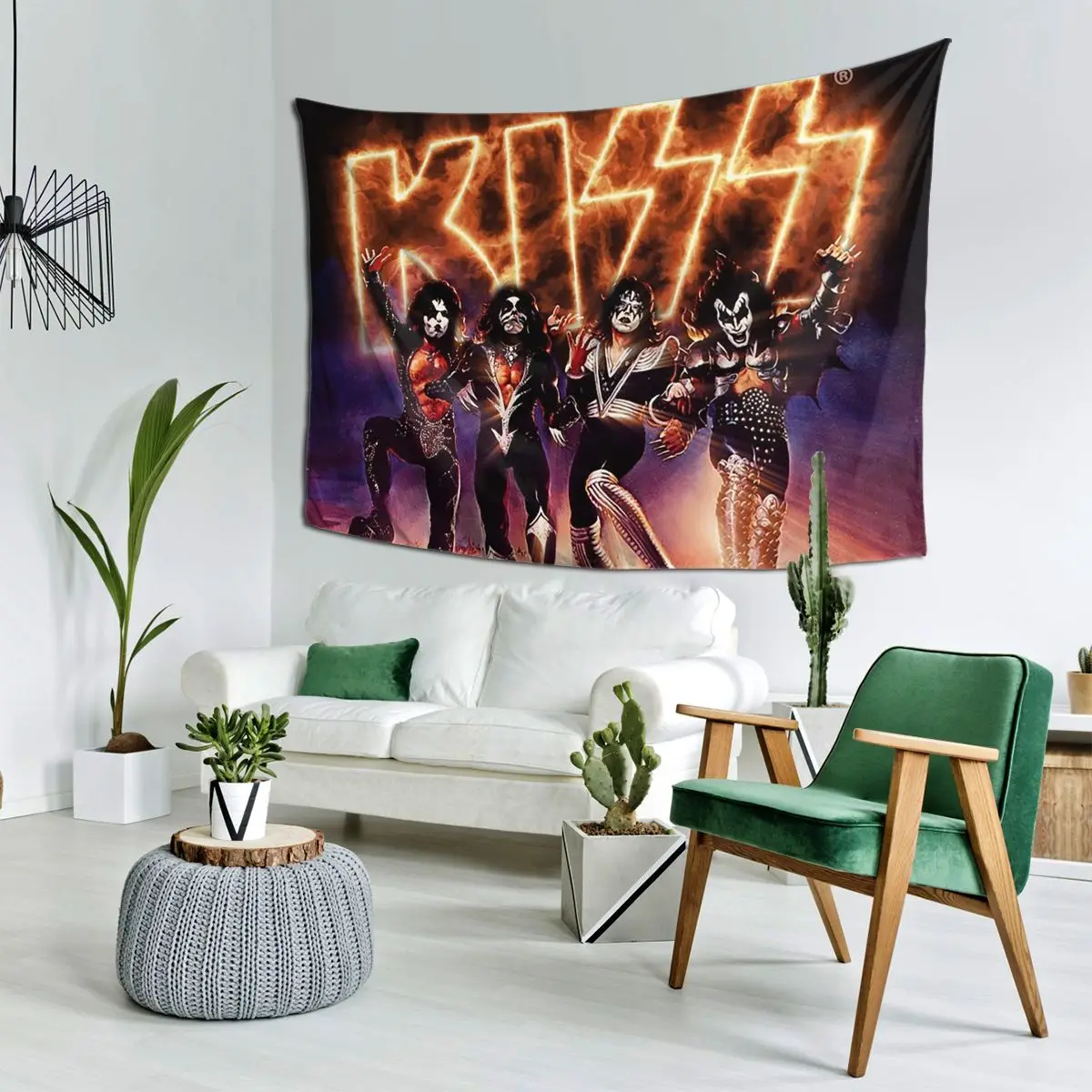 قبلة الفرقة-المدمرة النار سجل نسيج ديكور الفن المفروشات الجمالية لغرفة المعيشة غرفة نوم المنزل قماش صوفي الجدار الشنق #2