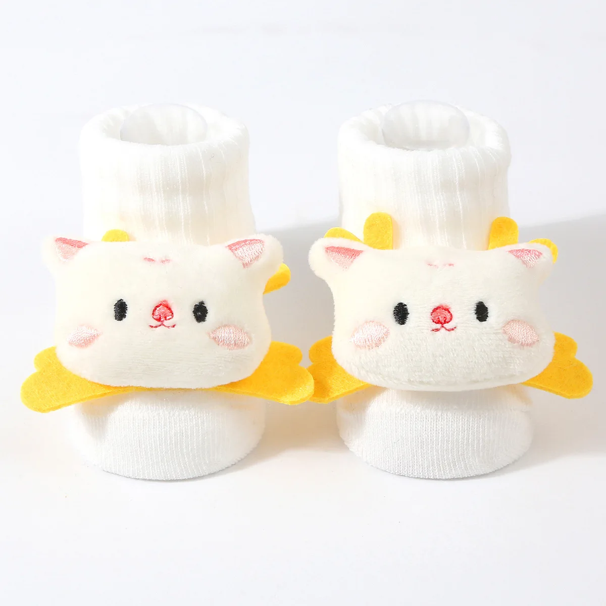 Mignon nouveau-né 3D dessin animé poupée chaussettes printemps nouveau bébé doux Prewalker tricoté chaussette pour filles garçons infantile tricot bandeau chaussettes