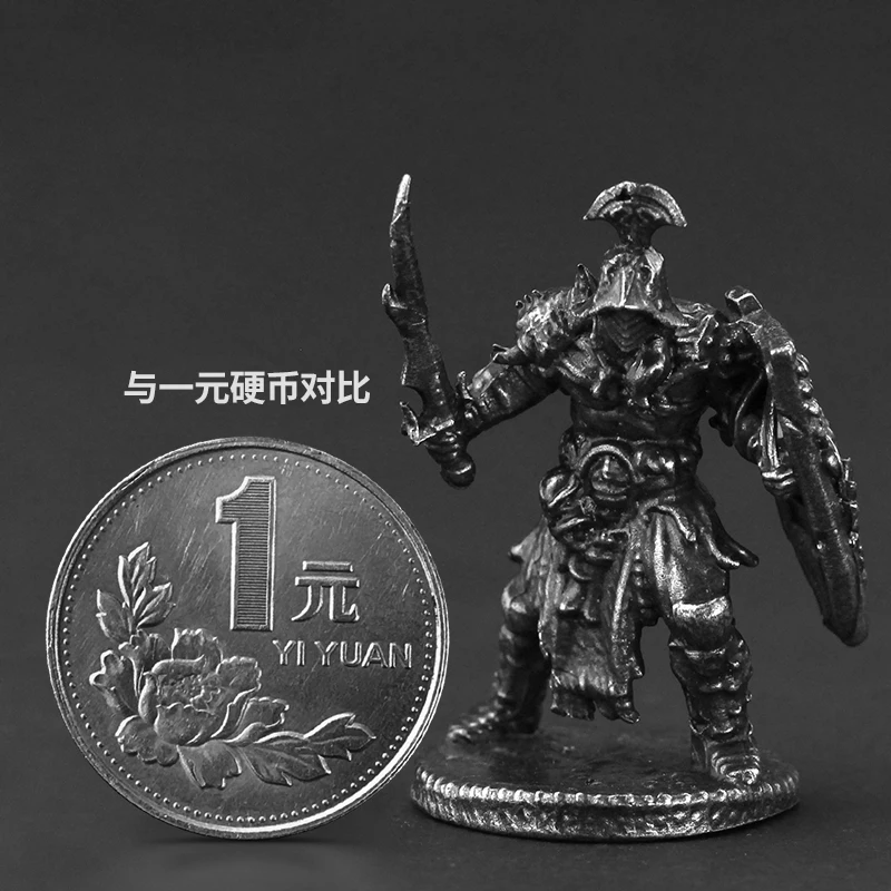 المعادن المصارع الأسطوري الجندي القديم اللعب نموذج عمل أرقام مجلس لعبة قطع مصغرة زخرفة الملحقات تمثال