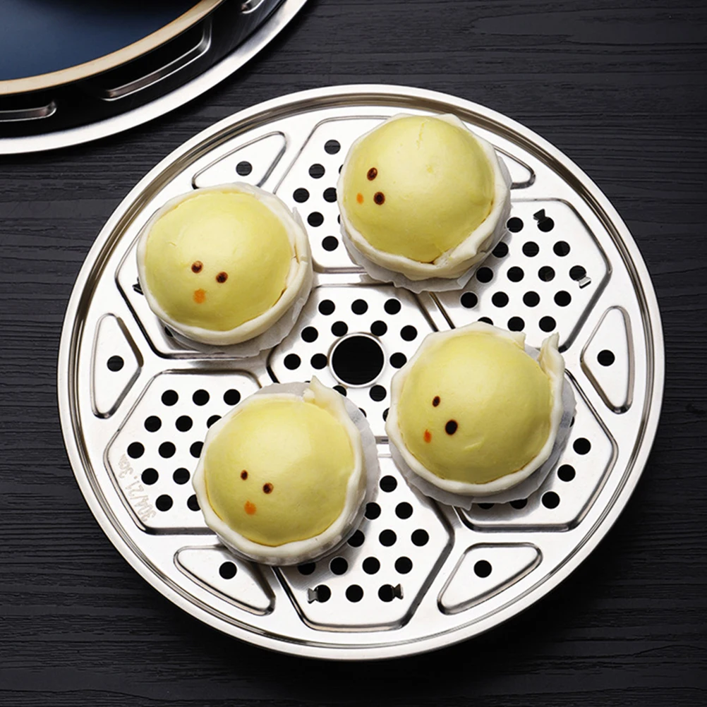 

1 pc Stainless Steel Steamer Rack Food Grade Multi Function Steaming Plate For Vegetables Fish Buns Tamales Crabs Kitchen