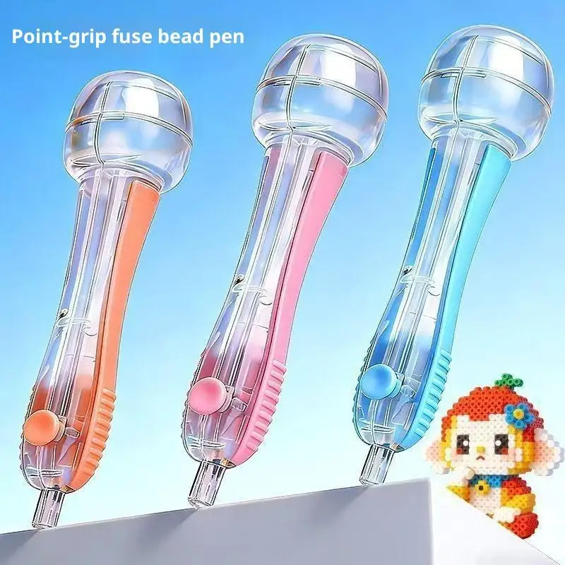 Fuse Bead Point Pen DIY Craft Tool 2.6mm Tip Automatic Press Placement Pen For Kids Puzzle Art Creation Stress Relief Toys