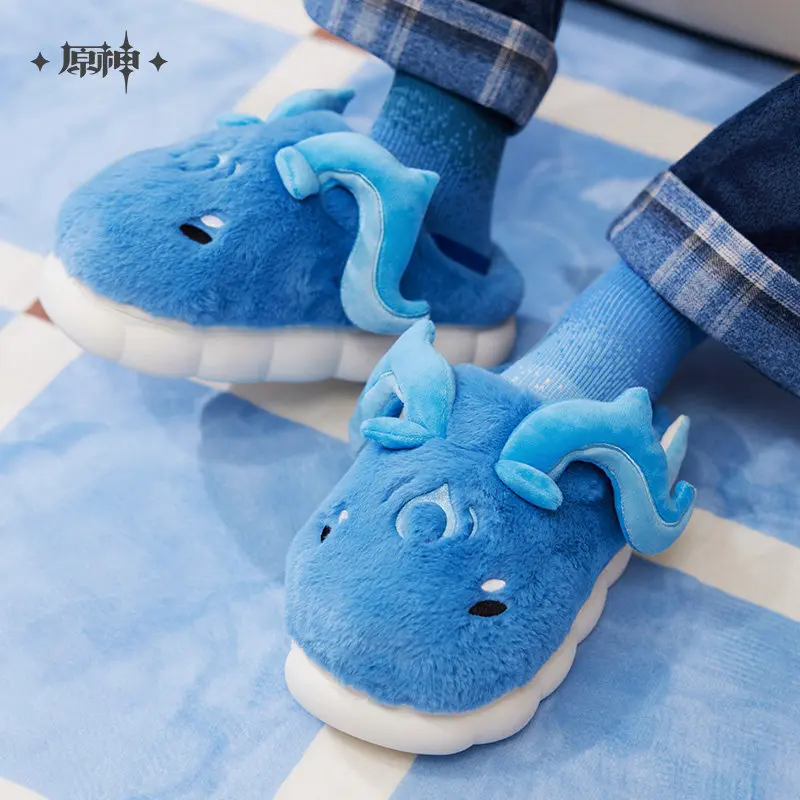 Official Genuine In Stock Neuvillette Theme Impression Series Home Winter Slippers Cosplay Prop Shoes