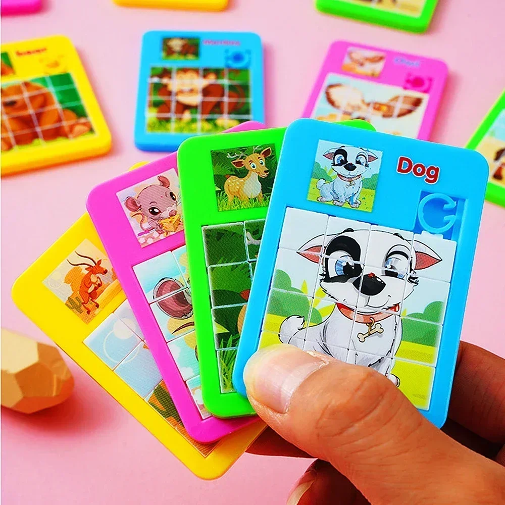 

1/5PC Cartoon Jigsaw Animal Puzzles Early Educational Developing Toy for Children Birthday Party Favors Pinata Filler Rewards