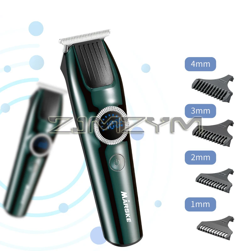 Aparadores de cabelo elétricos profissionais, máquina de corte de cabelo recarregável, display digital lcd, aparador para homens