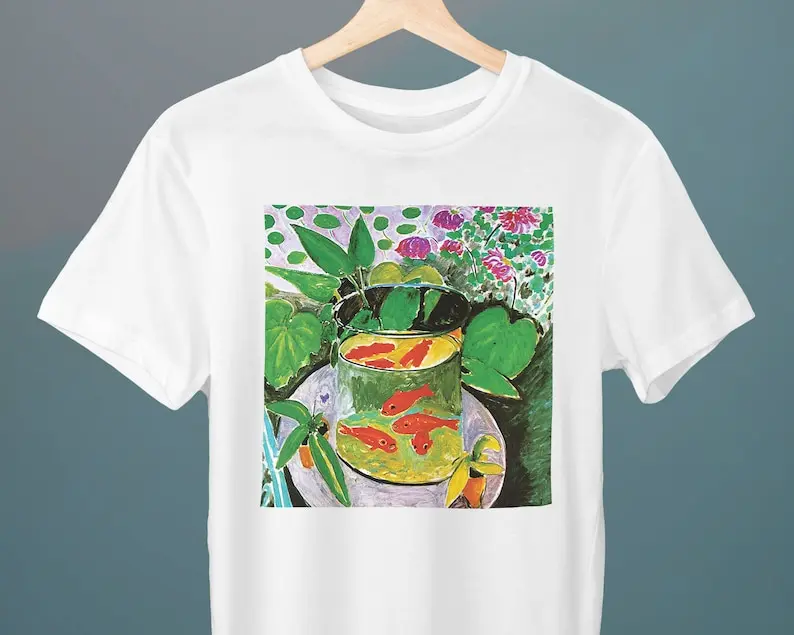 

Goldfish Henri Matisse Painting Unisex T-Shirt Art Fine Cat Gift for Her Him Lover