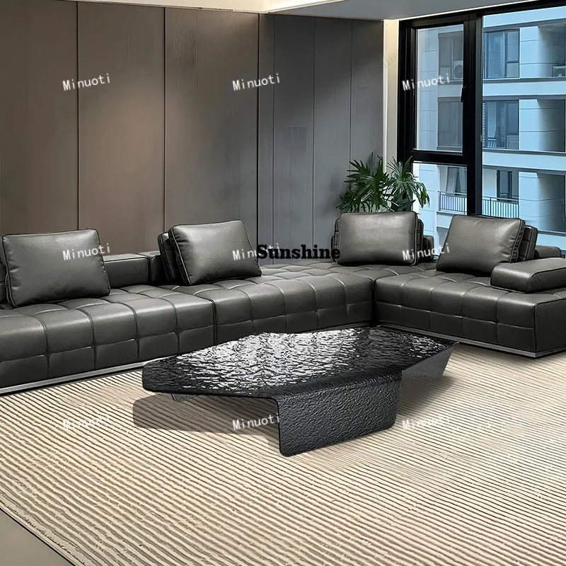 Acrylic water ripple coffee table large flat living room design irregular advanced combinationY
