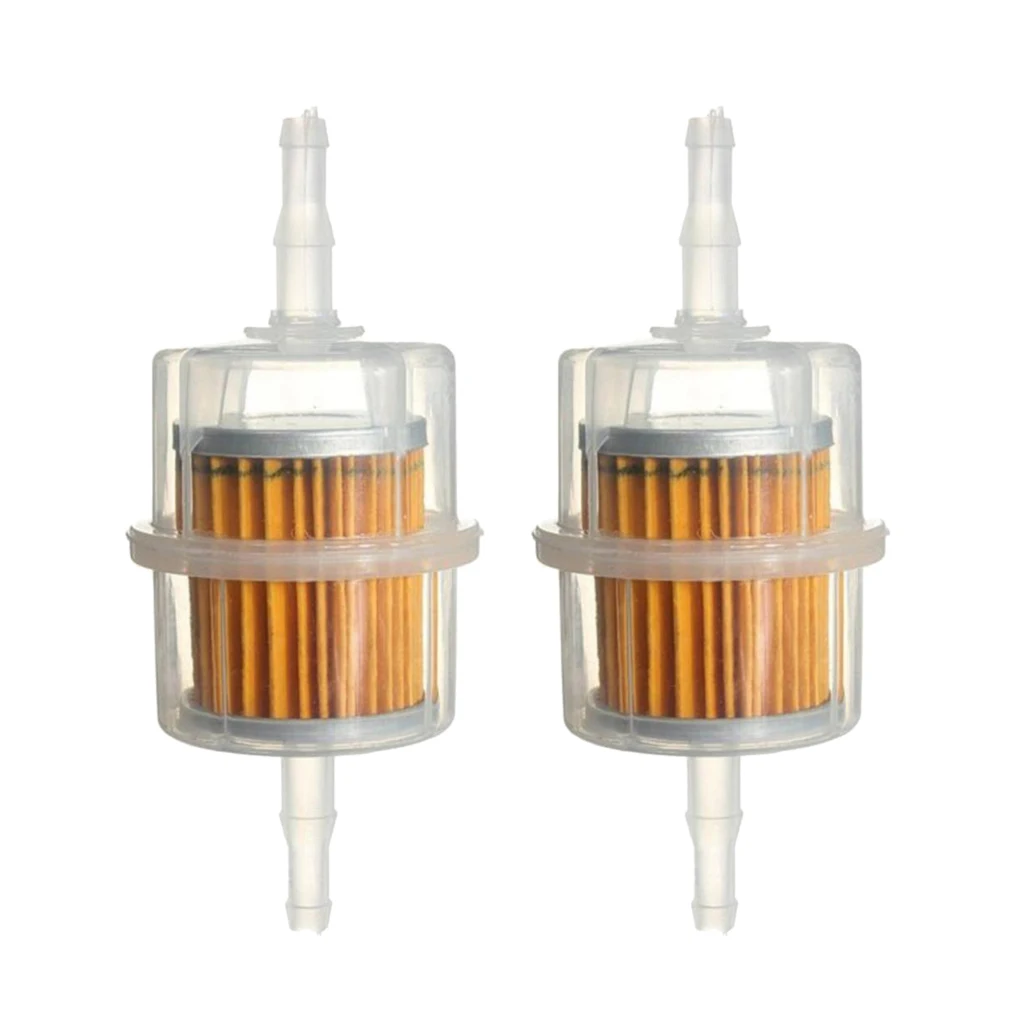 2 Pieces Universal Motorcycle Inline Fuel Filter Petrol 6mm 8mm 1/4'' 5/16'' Pipe