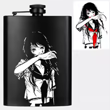 פלאסק נירוסטה מעוצב 227 מ"ל | מתאים לחריטה ומיתוג אישי