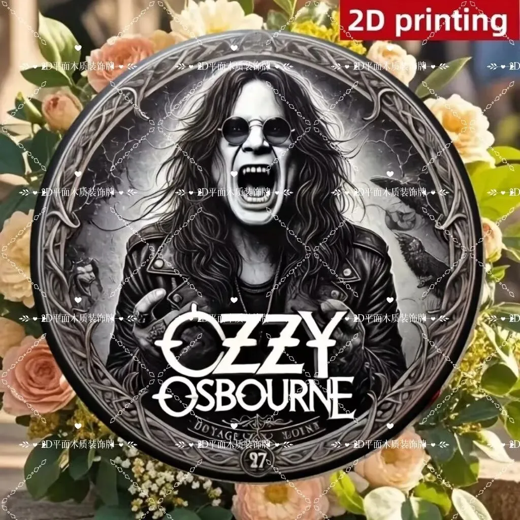 

2D FLAT 1pc, Round Rock & Roll Guitar Themed Aluminum Metal Tin Sign, Foil Engraved Wall Art Decor for Home & Office