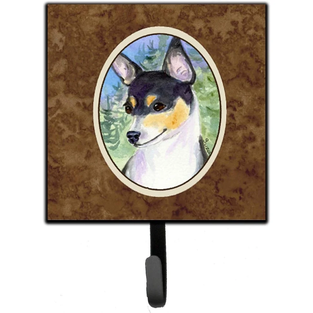 

Rat Terrier Wall Mount Key Holder Leash Hooks Sturdy Metal Coat Rack Easy Installation Practical Organizer Home Office Gift