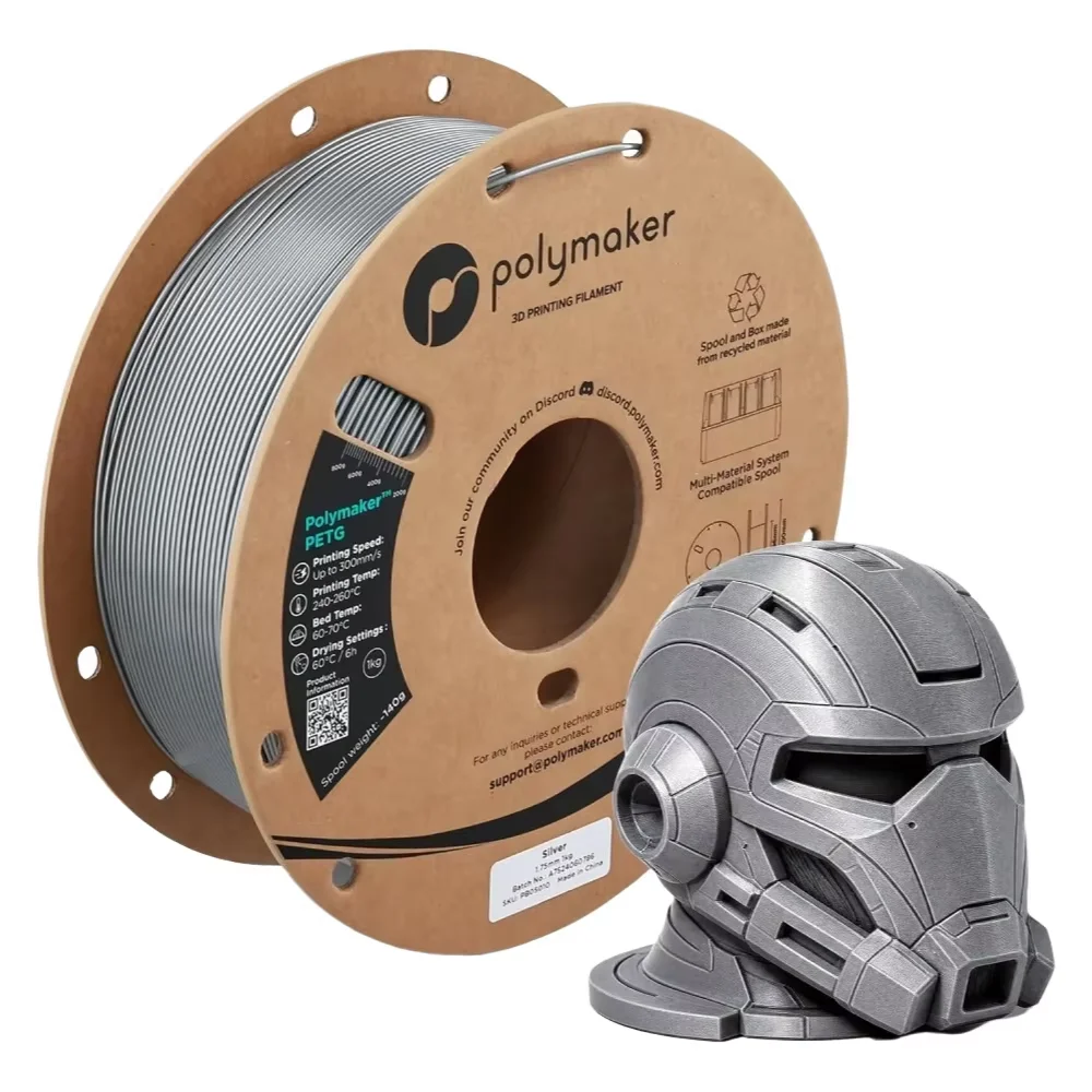 Polymaker PETG Filament 1.75mm 1KG High Transparent Tough Low Warp PETG Consumable For 3D Printing DIY Decor Models
