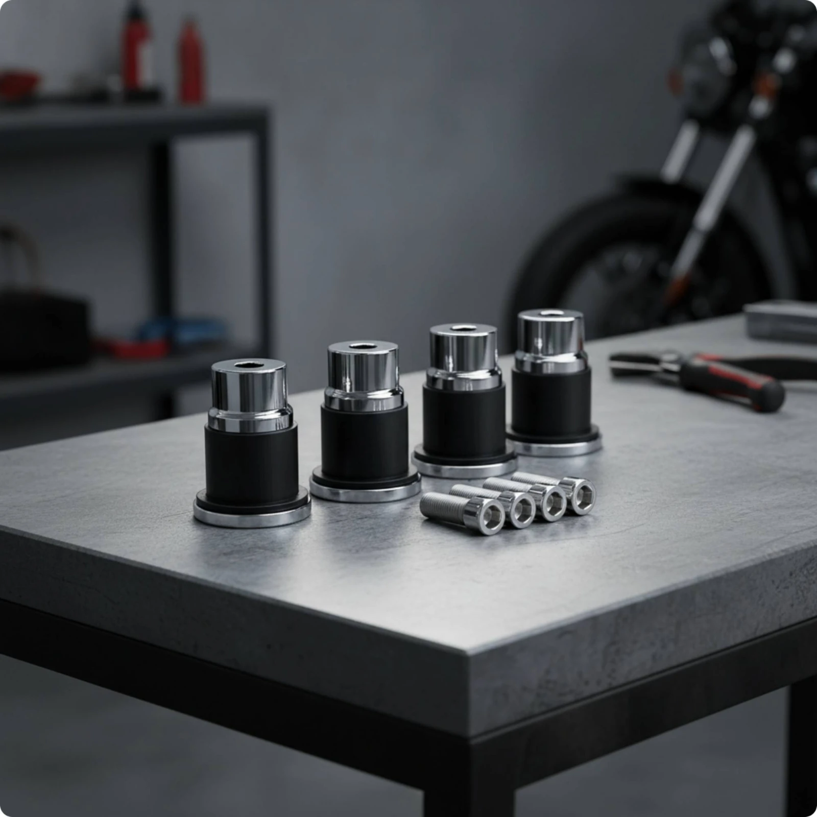 4 Pieces Motorcycle Quick Release Screw Quickly Removable Motorcycle Bolts with Quick Release Mounting Hardware Kit Two-Tone