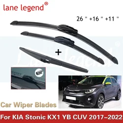 For Kia Stonic KX1 YB CUV 2017 2018 2019 2020 2021 2022 Wiper Blades Set Windshield Windscreen Cutter Auto Accessory U J Hook