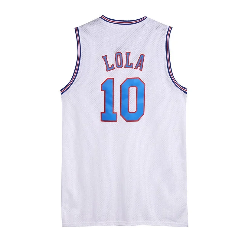 Anime Space Jam #10 LOLA Rabbits Cosplay Movie Tune Squad Bunny Basketball Jersey Easter Halloween Party Costumes Five Set White