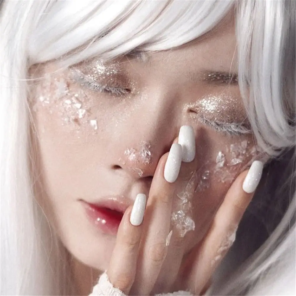 Narzędzia do makijażu oczu Halloween Białe rzęsy Naturalny wygląd Maskarada Impreza Cosplay Białe rzęsy Wielokrotnego użytku sztuczne rzęsy