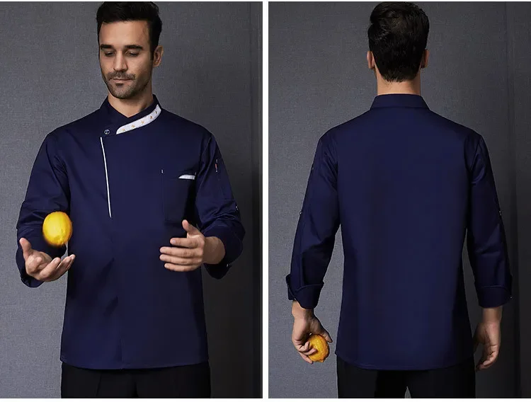 男性と女性のための長袖シェフユニフォーム,ホテルの服,洋食,ケータリング,キッチン,レストラン,パン屋,シェフ,仕事