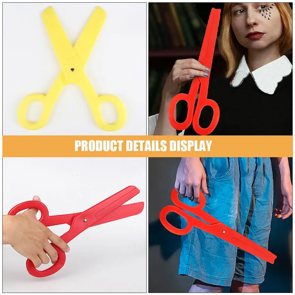 2pcs Giant Clown Scissors Props Ribbon Cutting Realistic Details Lightweight Party Events Costumes
