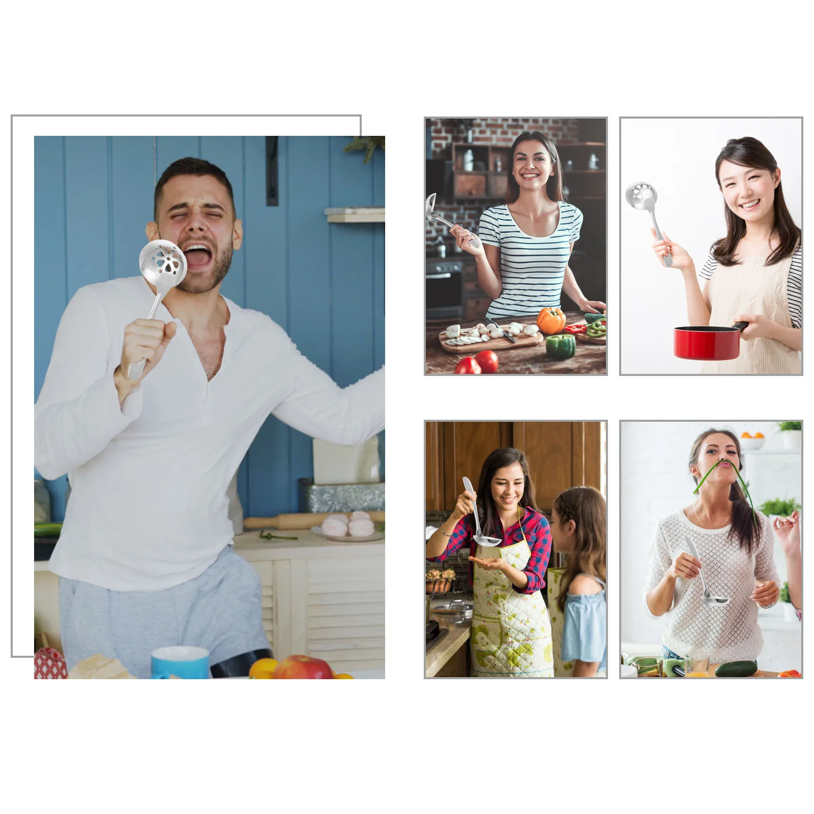 

High-Quality Stainless Steel Skimmer Ladle Mesh Strainer Versatile Kitchen Tool for Stews Noodles Wonton Eggs Filter Spoon