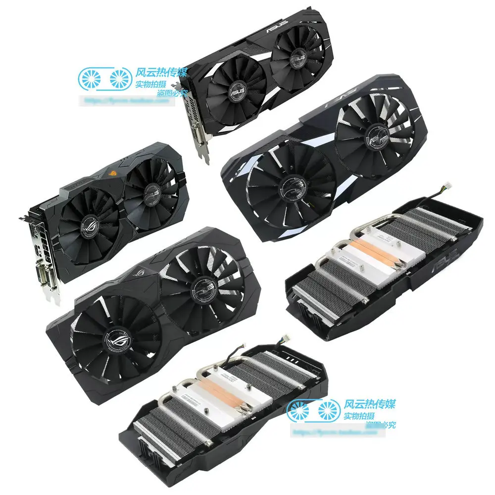 Новый оригинальный кулер для видеокарты STRIX GTX1050Ti RX470 RX570 RX580 DUAL