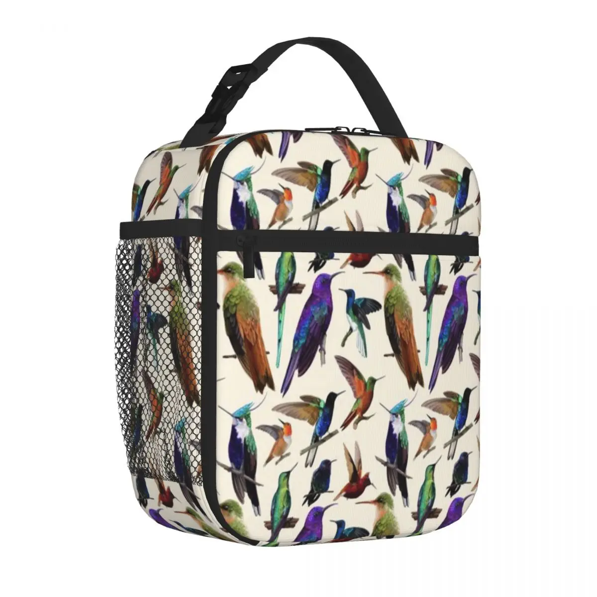 Bestselling Hummingbirds Of The World Pattern Workwear Thermal Tote Nursery Food Snack Bag