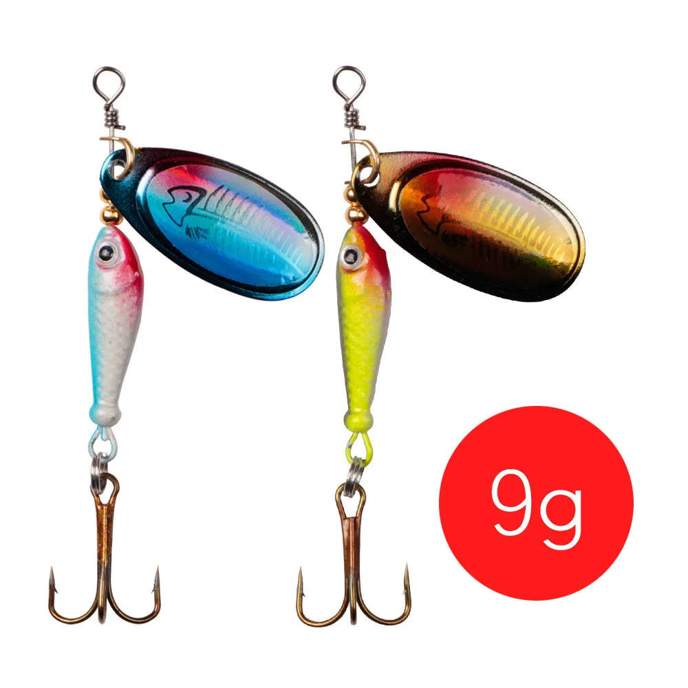 9.1g 7cm cekiny Iscas sztuczne twarde przynęty obrotowy metalowy błystka przynęty Crap Bass Pike kotwica kotwica akcesoria sprzętowe