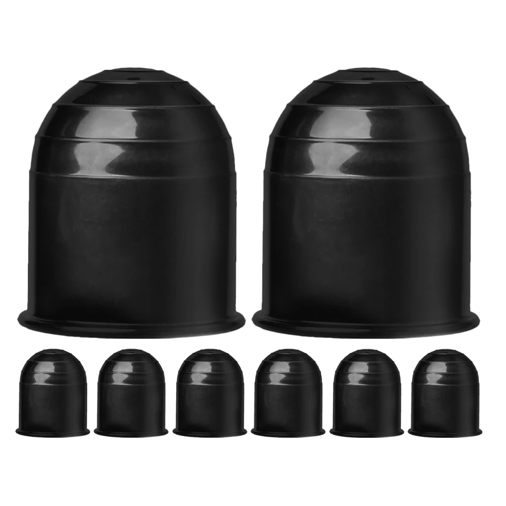 

8pcs Trailer Accessories Black Plastic Tow Ball Cover For Truck Hitch Hanging Waterproof Replacement Hitch Ball Cap Protector