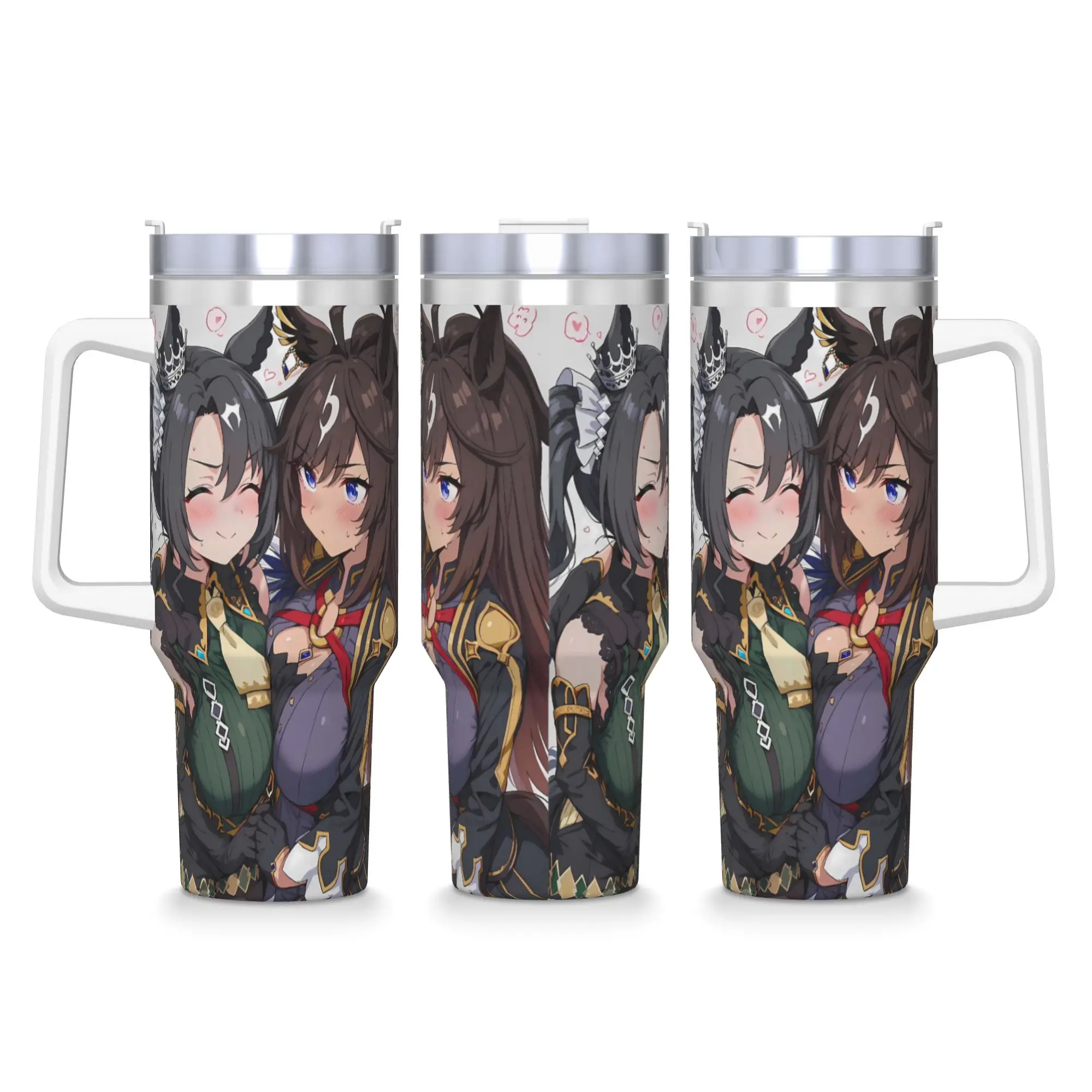 

Uma Musume Pretty Derby Anime Stainless Steel Tumbler Coffee Mug With Straws and Lid Large Car Mugs Cold Drink Water Bottle