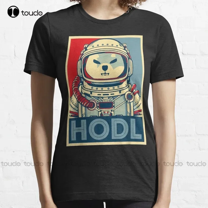 Shib Shiba Inu Token Shiba Astronaut Hodl To Moon Shiba Coin T-Shirt Funny Shirts For Women Custom Aldult Teen Unisex Xs-5Xl New
